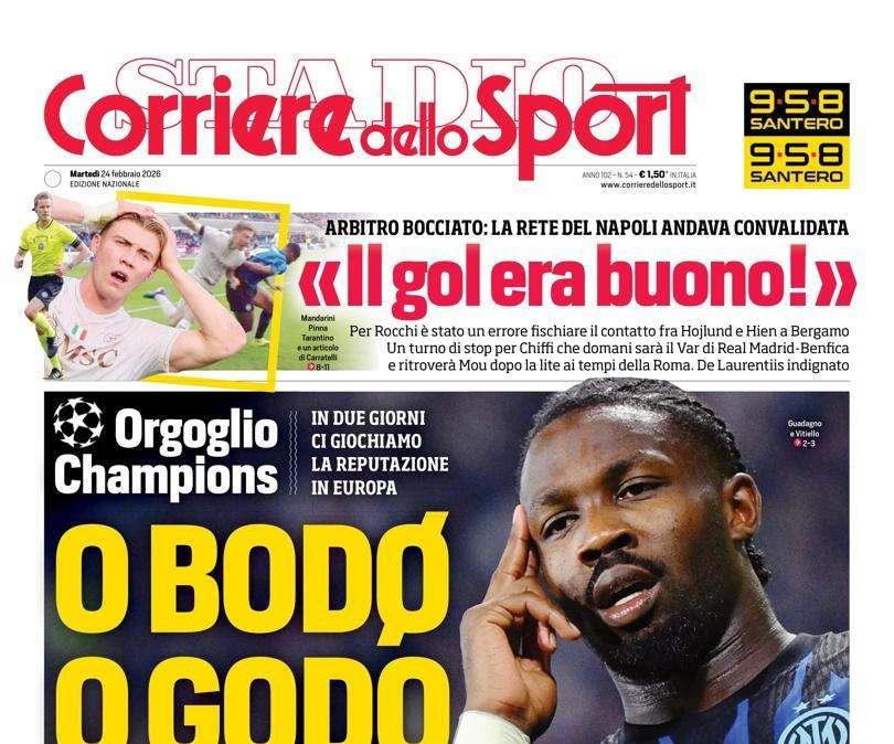 Corriere dello Sport: "Il gol di Gutierrez era buono. ADL indignato"