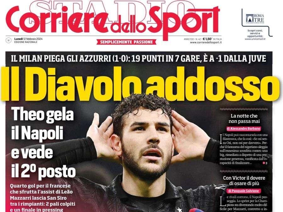 PRIMA PAGINA - Corriere dello Sport: "Il Diavolo addosso"