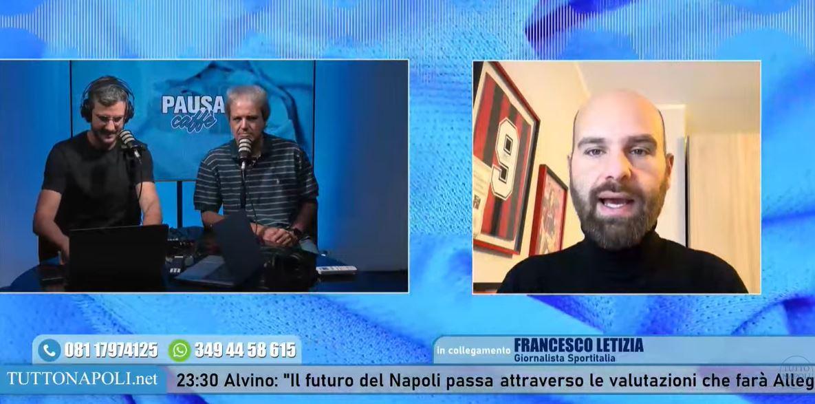 Sportitalia, Letizia da Casa Milan: “Allegri sotto contratto, il Napoli il tecnico oggi non ce l’ha”