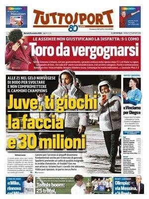 Tuttosport avverte la Juve: "Ti giochi la faccia e 30 milioni"