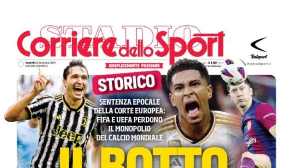 PRIMA PAGINA - Corriere dello Sport: “Il botto di Natale”