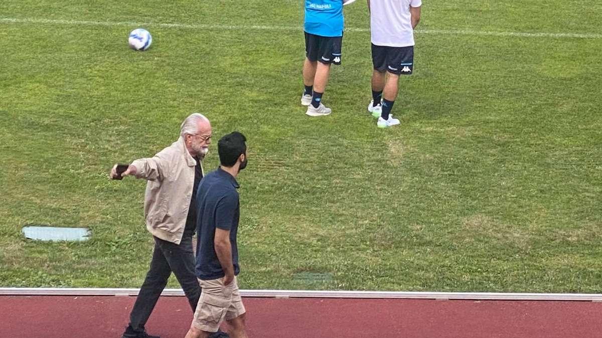 ADL torna a Castel Volturno: il presidente ha assistito all'allenamento