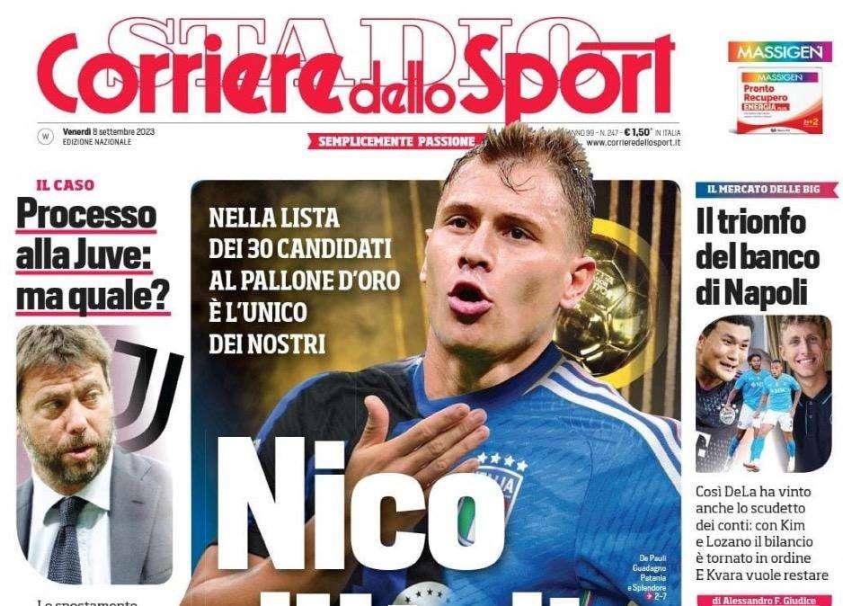 PRIMA PAGINA - Corriere dello Sport: "Il trionfo del banco di Napoli"