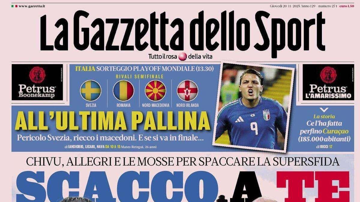 La Gazzetta dello Sport: "Mondiali, Italia all'ultima pallina"