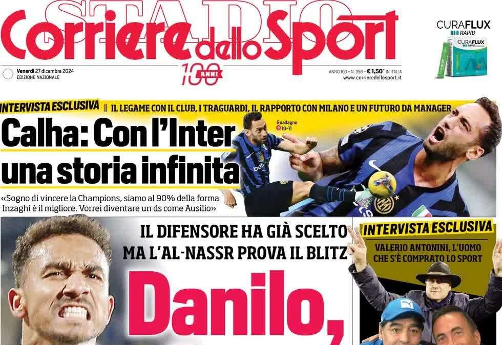 Corriere dello Sport: "Danilo, sì a Conte"