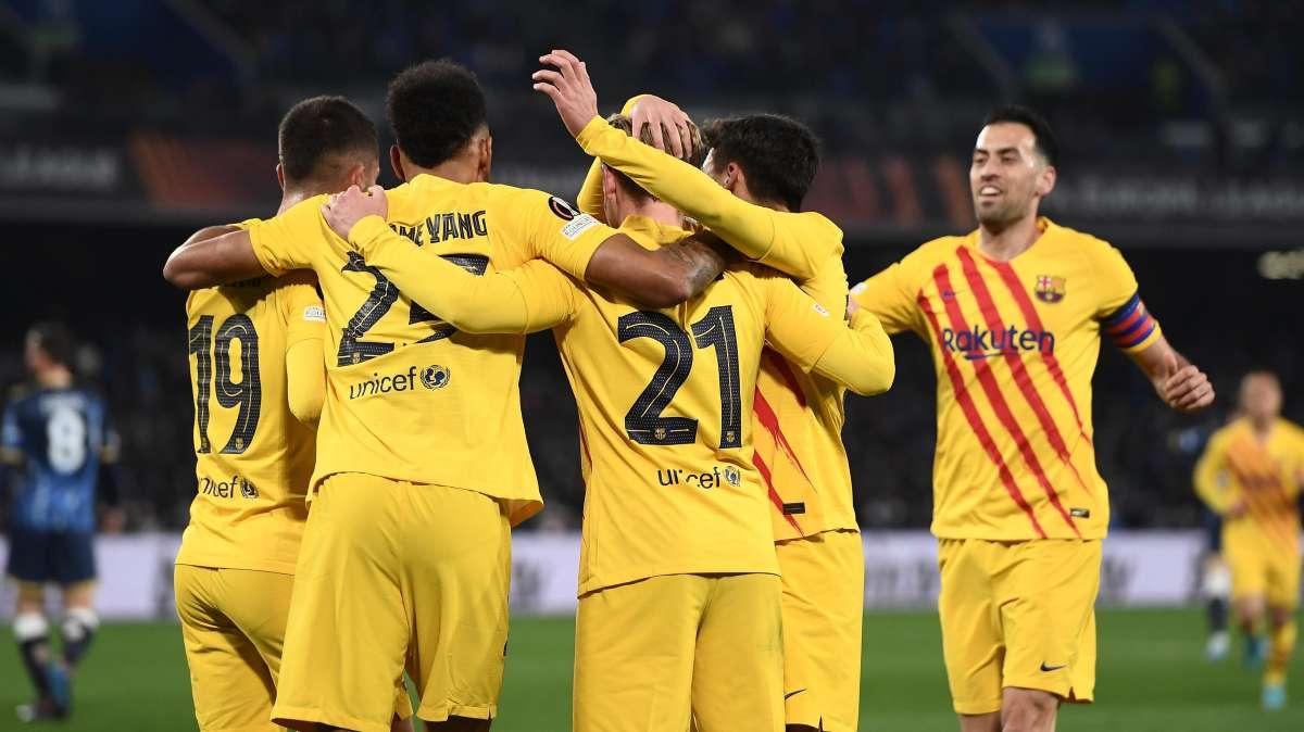 RILEGGI LIVE - Napoli-Barcellona 2-4 (9' Alba, 13' de Jong, 23' Insigne, 45' Piquè, 59' Aubameyang, 87' Politano): azzurri eliminati dall’EL!