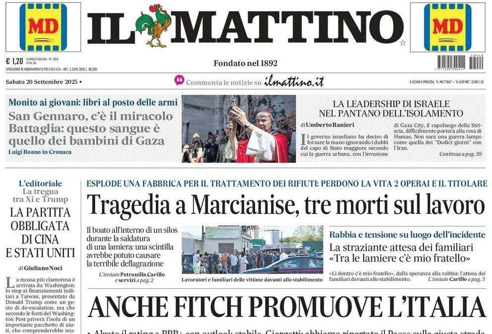 Il Mattino: "A Manchester la mentalità giusta, ma è il momento di reagire"