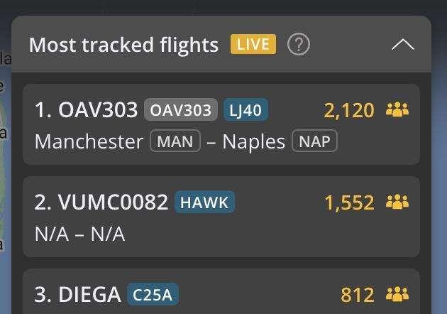 McTominay-day, in migliaia seguono il volo: è il più tracciato su FlightRadar24