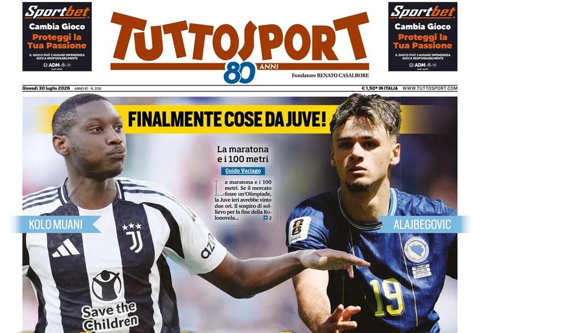 Kolo-Alajbegovic, Tuttosport: "Colpo e colpaccio, finalmente cose da Juve"