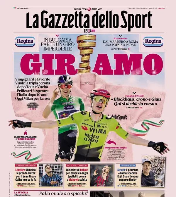 Gazzetta dello Sport: "Lautaro Olimpico: si prende l’Inter per il gran finale”