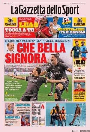 PRIMA PAGINA - Gazzetta: "Che bella Signora"