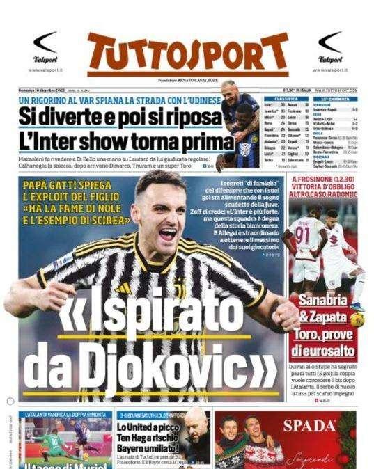 PRIMA PAGINA - Tuttosport: "Inter, un rigorino al VAR spiana la strada con l'Udinese"