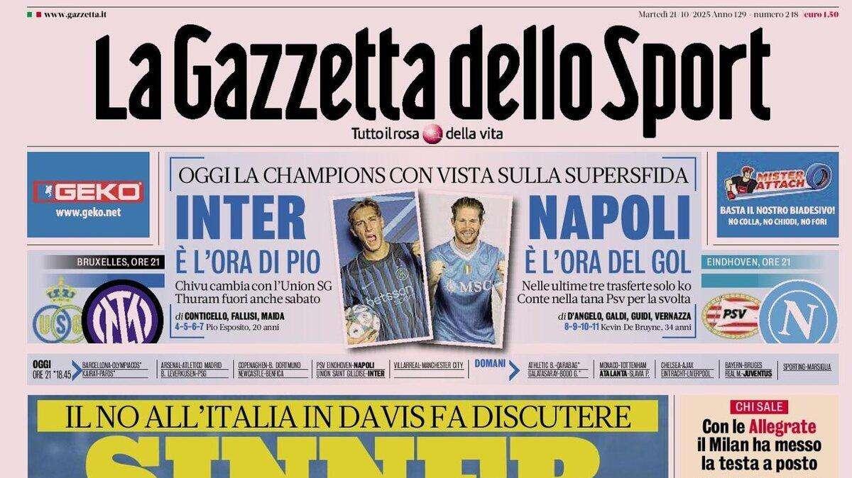 Gazzetta dello Sport: "Napoli, è l'ora del gol"
