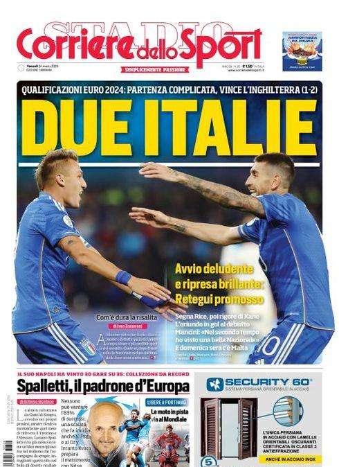 PRIMA PAGINA - Cds Campania: “Spalletti, il padrone d’Europa”