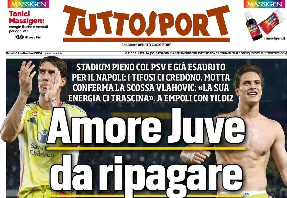 Tuttosport: "Già sold-out per il Napoli: amore Juve da ripagare"