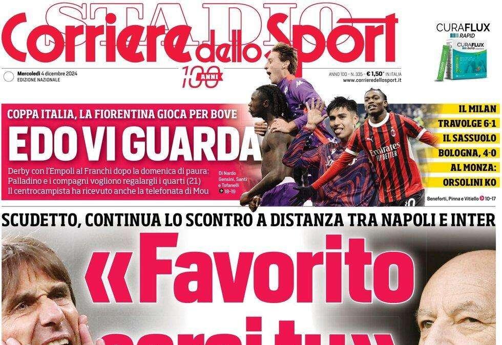 Corriere dello Sport sul botta e risposta Conte-Marotta: "Favorito sarai tu"