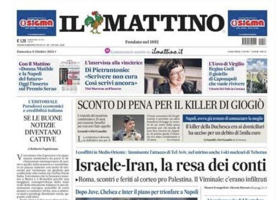 Il Mattino: "Il signore delle vittorie"