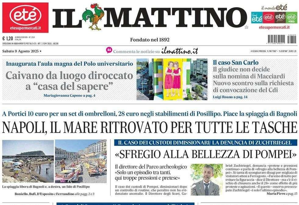 Il Mattino: "Azzurri, bagno di folla. 'Rifacciamo la storia'" 