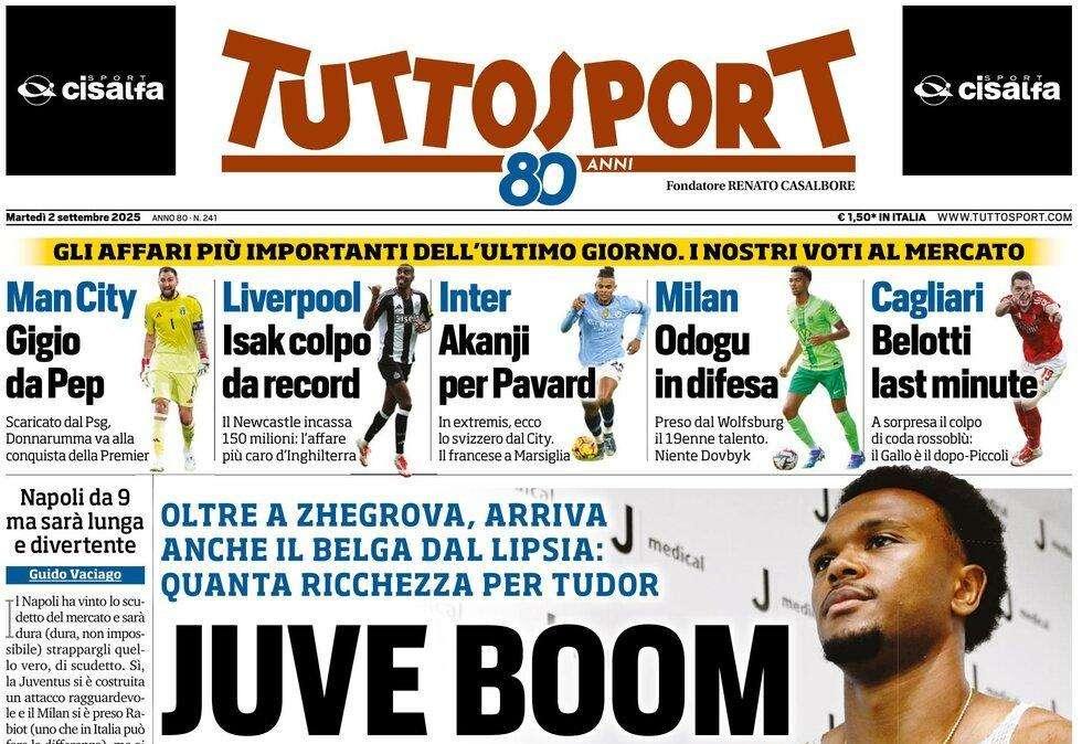 Tuttosport: "Juve boom. Anche Openda per un attacco super"