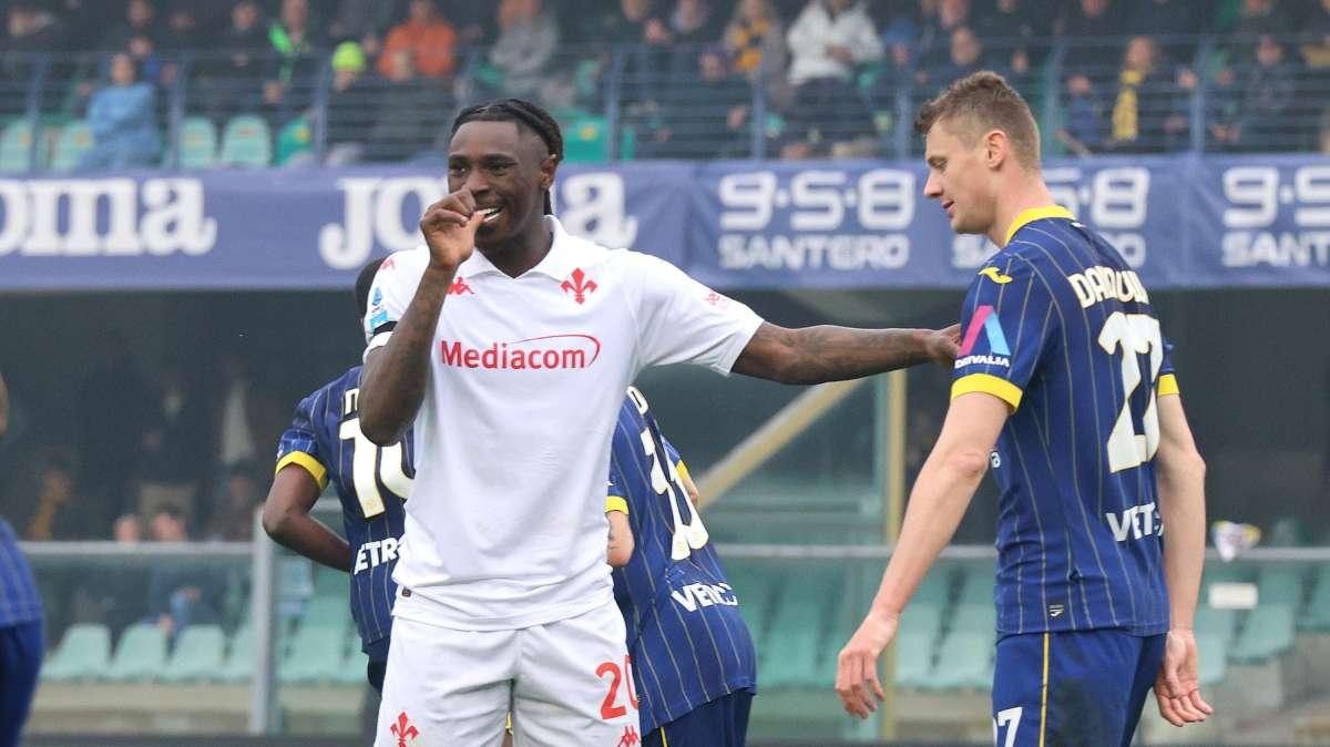Fiorentina, doppia tegola: Kean esce in barella, Folorunsho si ferma