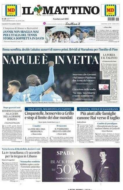 Il Mattino: "Napule è in vetta"