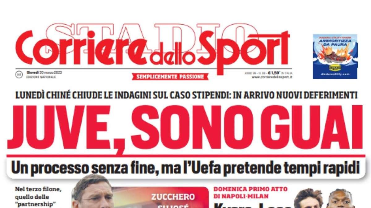 PRIMA PAGINA - CdS: "Kvara-Leao, lo scudetto si vince a sinistra"