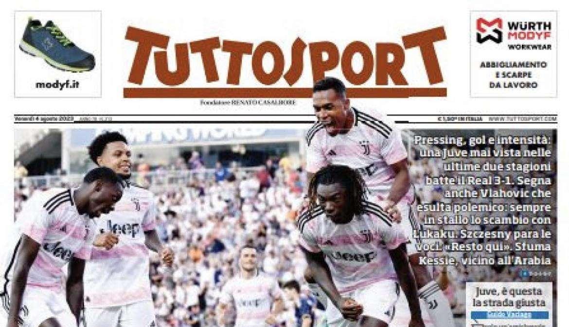 PRIMA PAGINA - Tuttosport: “Allegri, avanti così”