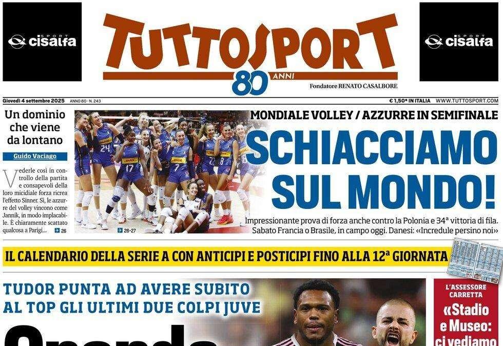 Tuttosport sulla Juve: "Openda-Zhegrova, missione Inter"