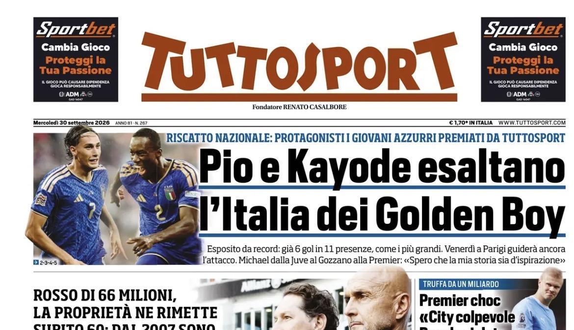 Serie A, Tuttosport: "Elkann, altri 250 milioni per la Juve"