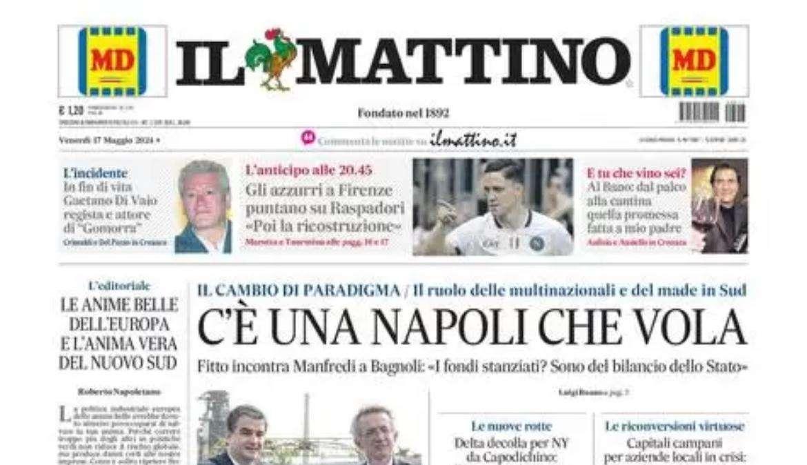 Il Mattino: “Stadio, il dietrofront di DeLa. Gli azzurri a Firenze puntano su Raspadori”