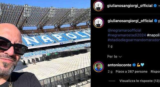 Domani i Negramaro in concerto al Maradona, Antonio Conte saluta Sangiorgi sui social
