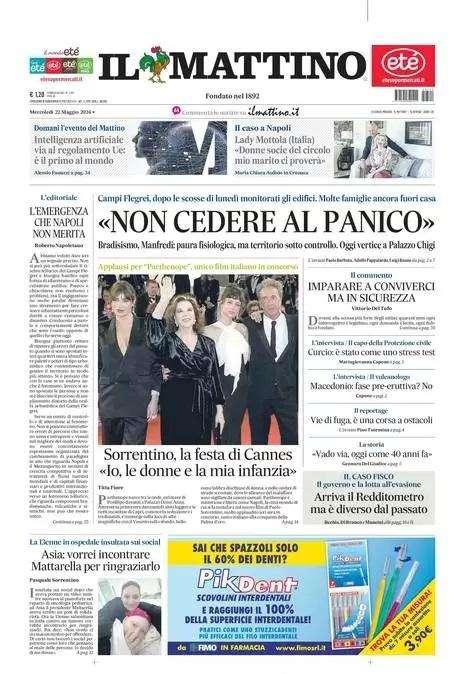 Il Mattino: "Non cedere al panico"