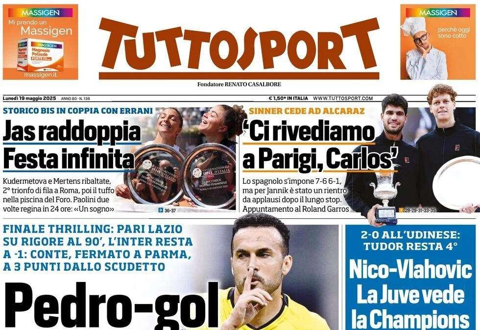 Tuttosport: "Pedro-gol. Festa Napoli"