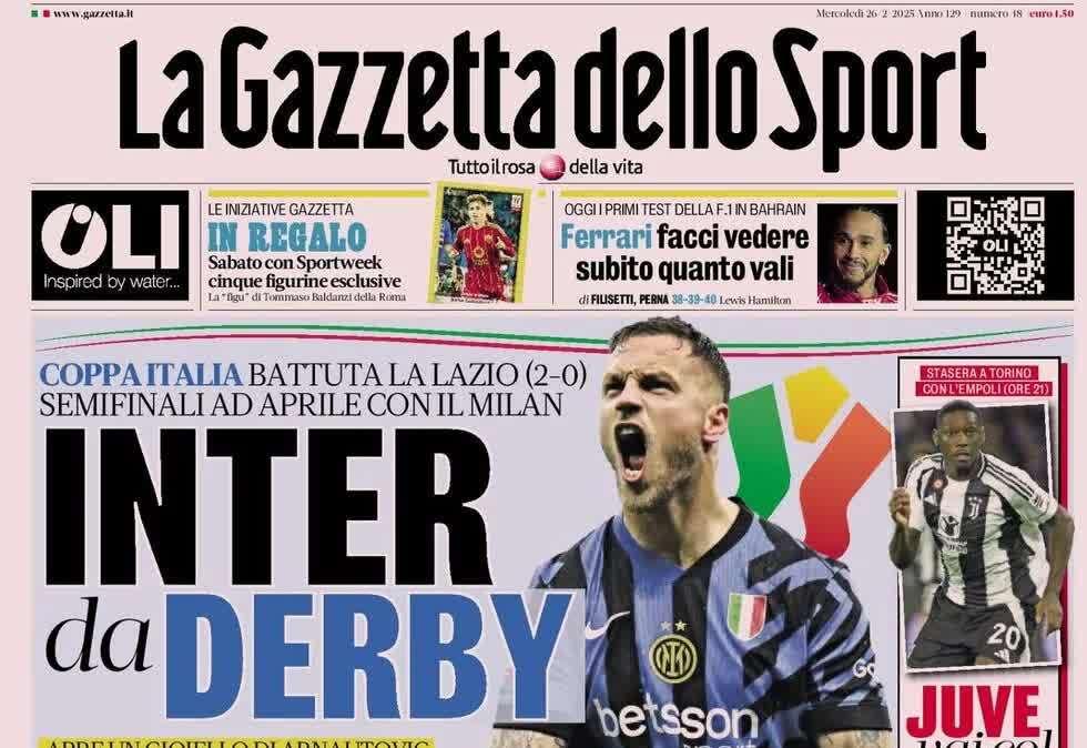 Gazzetta dello Sport: "Inter da derby, ma Inzaghi perde Darmian"