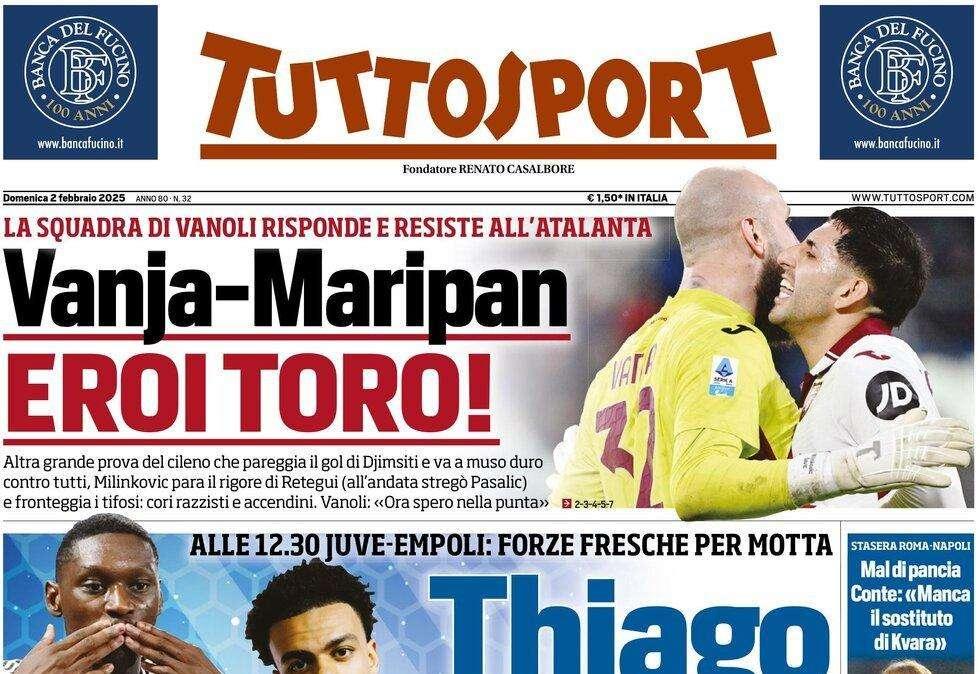 Tuttosport: "Thiago arrivano i tuoi. Conte, mal di pancia"