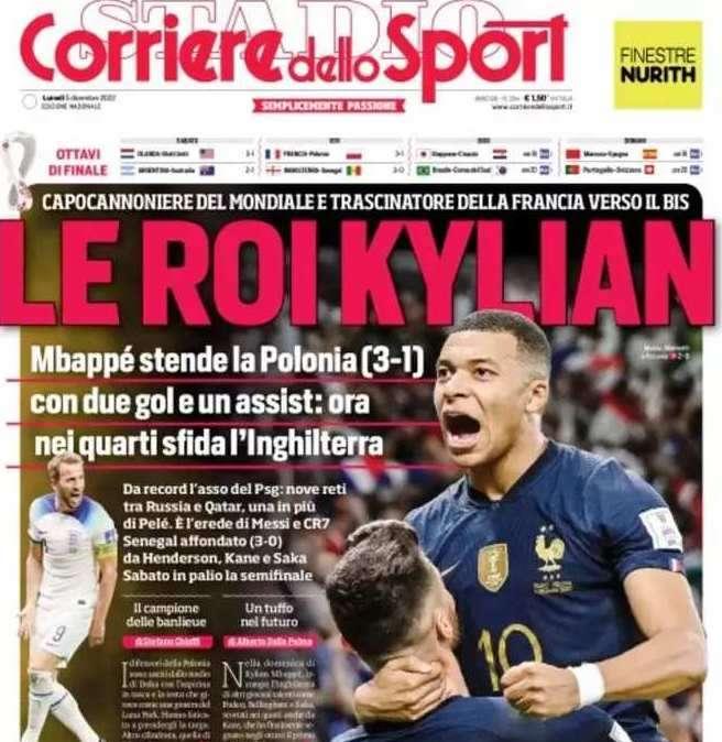 PRIMA PAGINA - Cds: "Le Roi Kylian! I dubbi di Elkann sulla Juve"