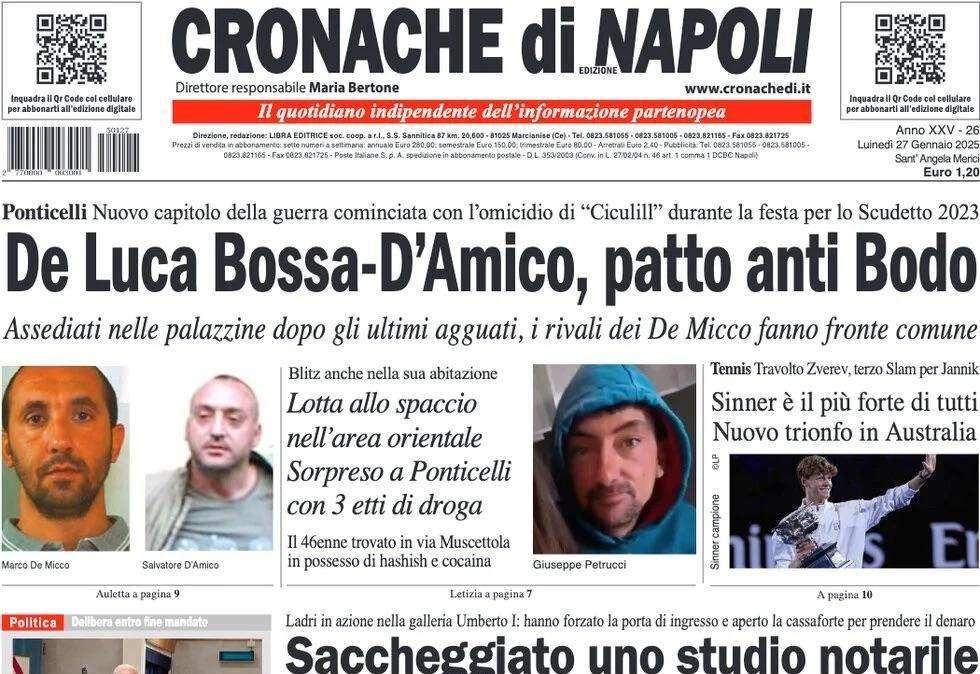 Cronache di Napoli: "L'esercito di Conte marcia sulla Serie A, ma l'Inter vince"