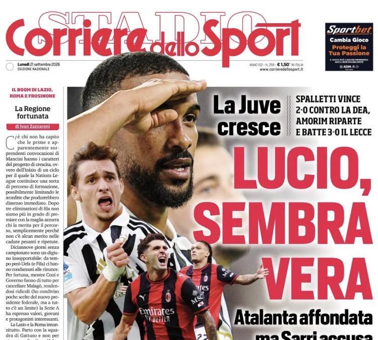 Napoli frenato a Firenze, Corriere dello Sport: "Allegri si illude, Vanoli lo riprende"