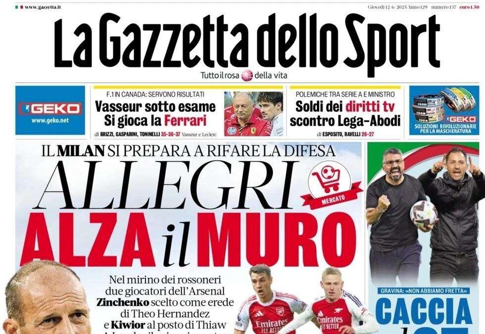 Gazzetta dello Sport, solo un boxino in basso: "Sbarca De Bruyne"