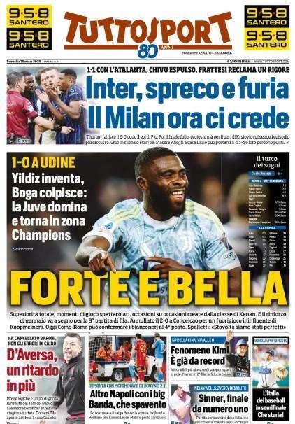 Tuttosport: "Altro Napoli con i big. Banda, che spavento"