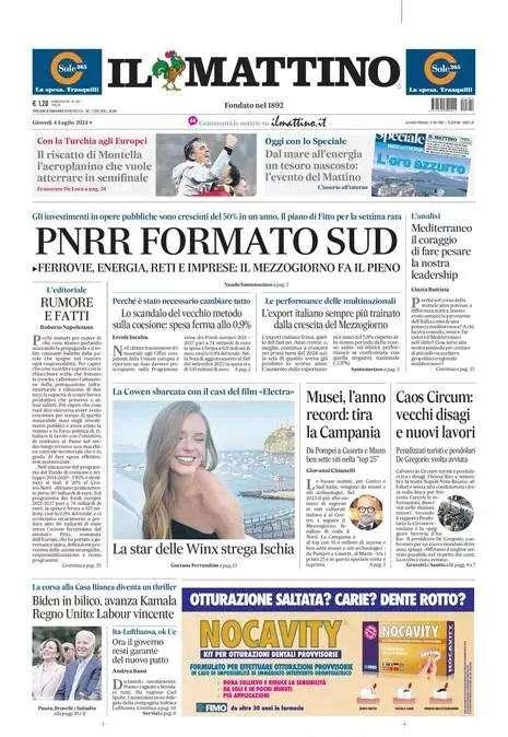 Il Mattino: "Il riscatto di Montella: l'aeroplanino che vuole atterrare in semifinale"