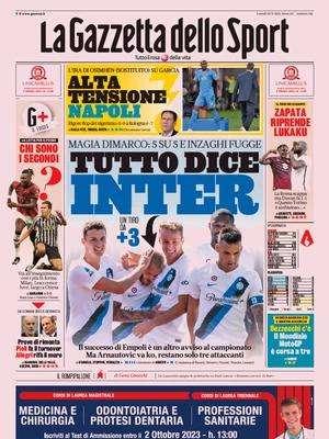 PRIMA PAGINA - Gazzetta: "Napoli, alta tensione"