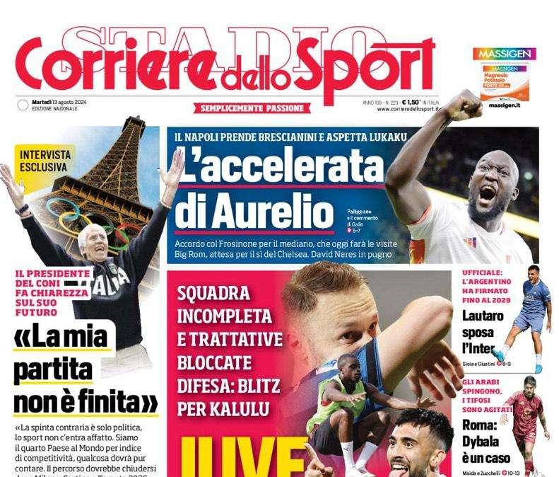 Corriere dello Sport: "L'accelerata di Aurelio"