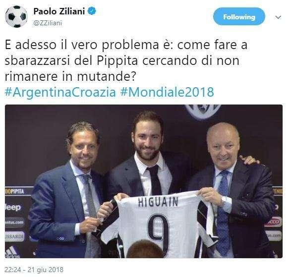 FOTO - Ziliani: "Ora il vero problema è sbarazzarsi del 'Pippita' senza restare in mutande"