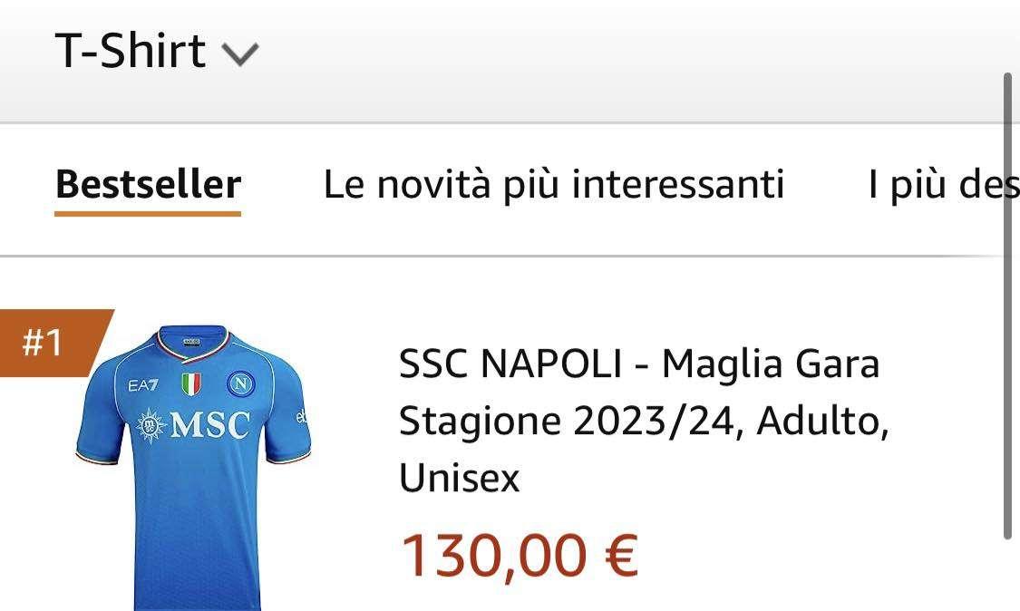 FOTO - Maglie a ruba anche su Amazon: sono il best seller, ultime taglie disponibili