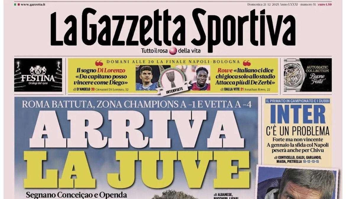 La Gazzetta dello Sport: "Il sogno di Di Lorenzo: da capitano vincere quanto Diego"
