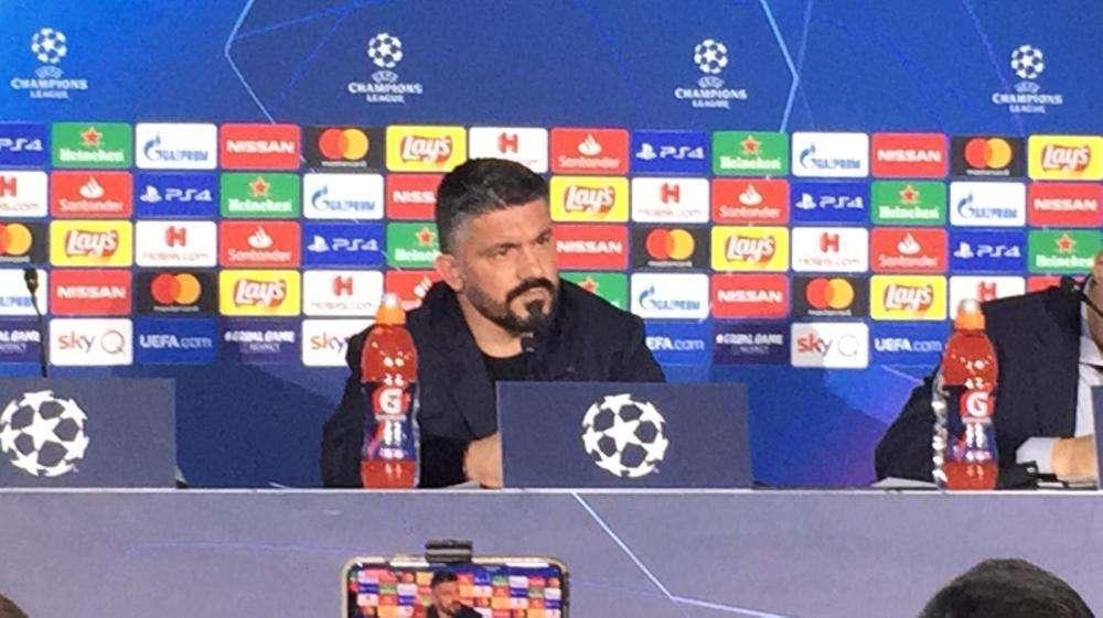 Gattuso in conferenza: "Peccato l'1-1, ma che prova! Quale finita, 1-0 o 1-1 non cambia: andremo lì con l'armatura, ma ora testa al Torino!"