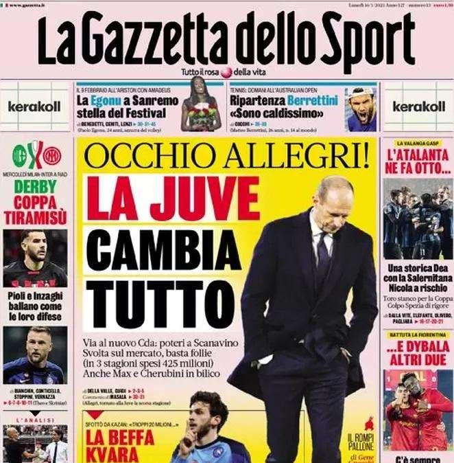 PRIMA PAGINA - Gazzetta: "La beffa Kvara"