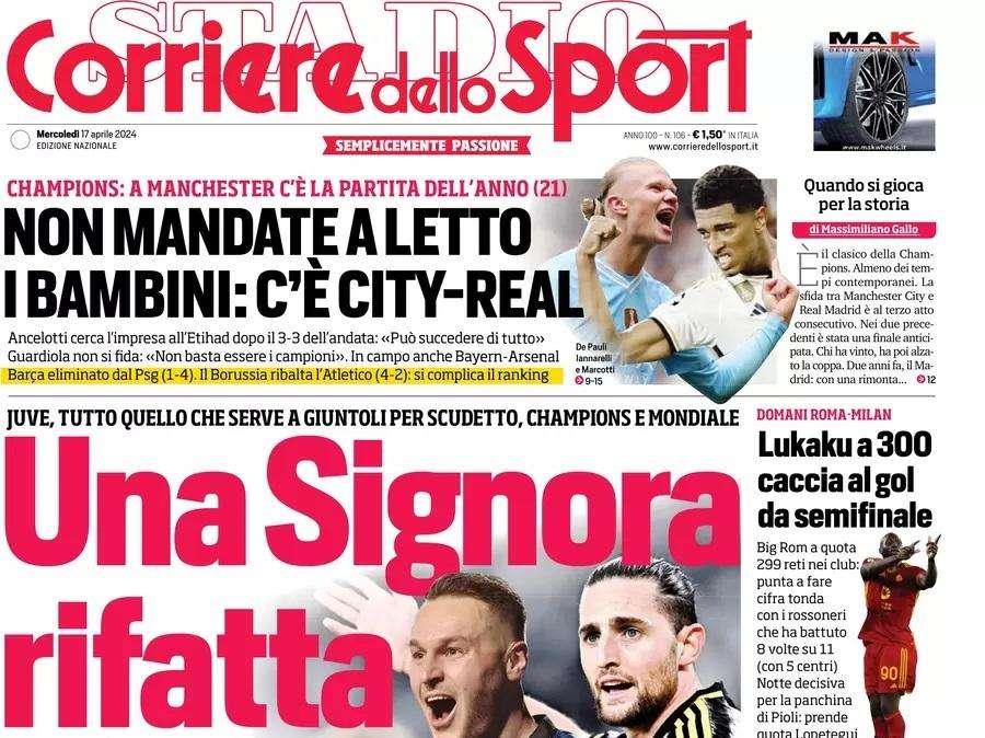 PRIMA PAGINA - CdS: "Il David di De Laurentiis: il Napoli vede gli agenti"