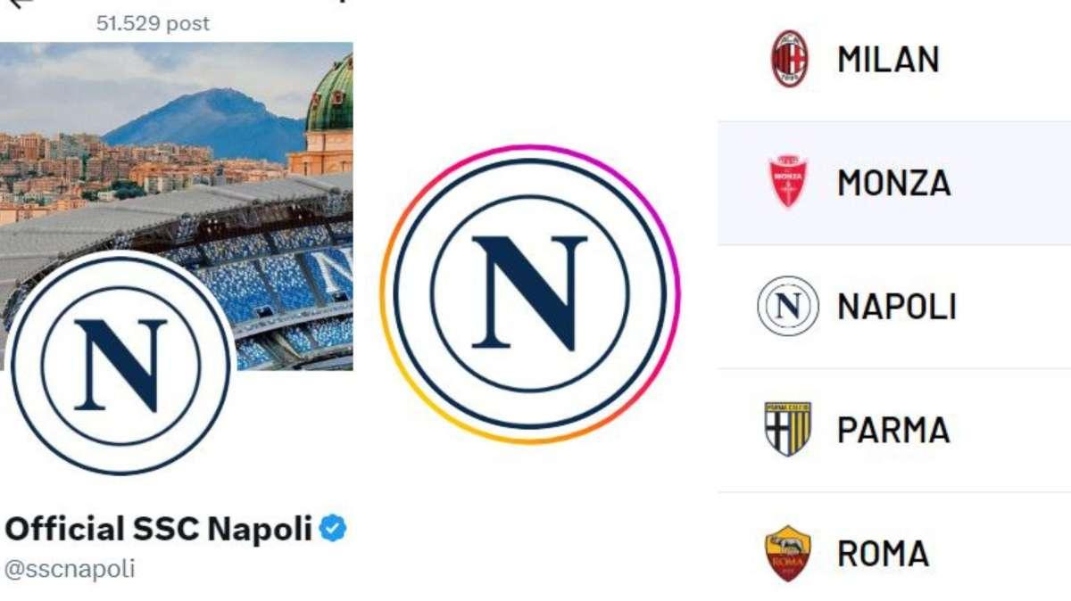 Napoli, cambia il logo: via l'azzurro, è solo bianco e blu notte